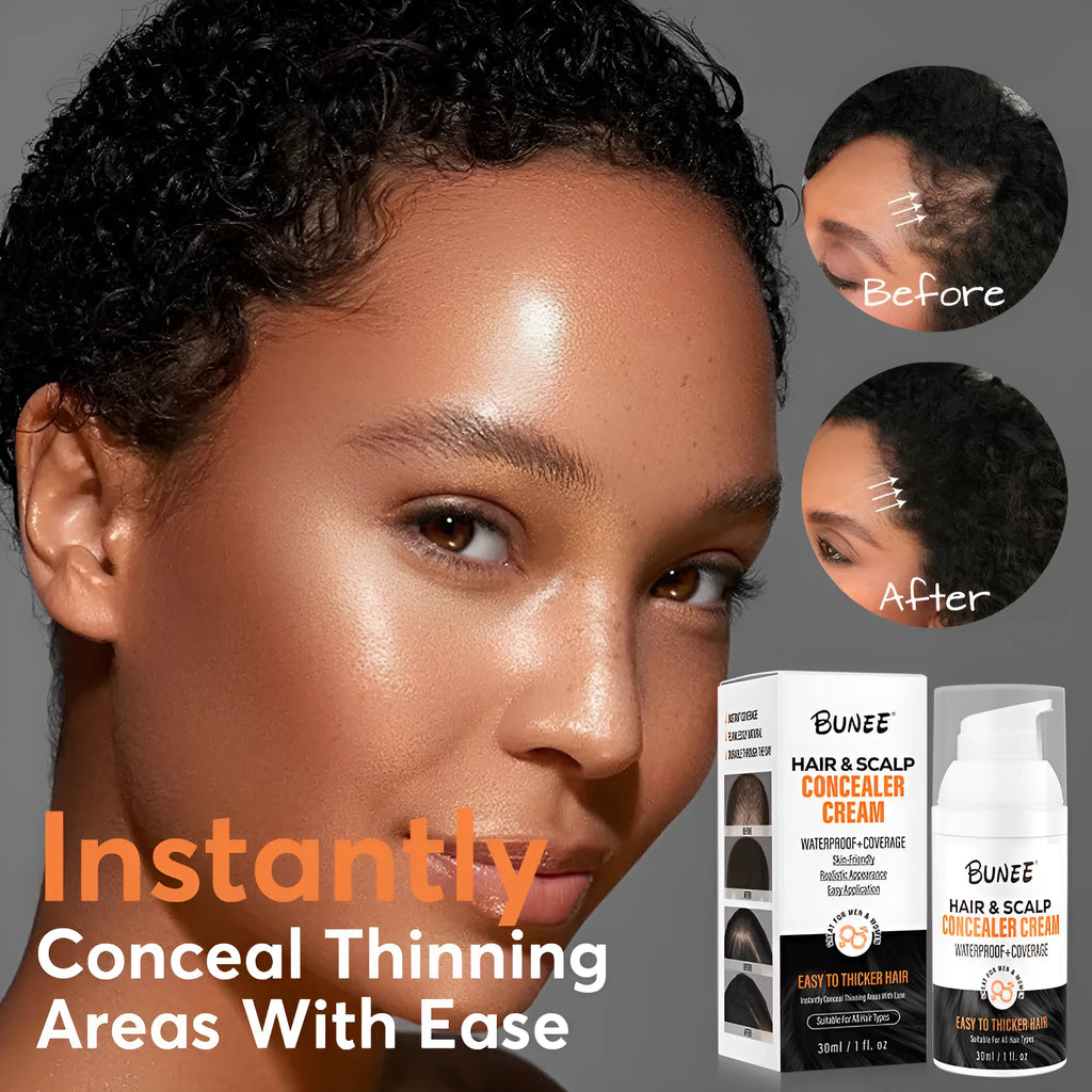 30 ml container of dense scalp concealer pomade for covering thinning hair.