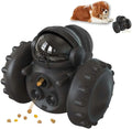 Robot-shaped tumbler pet treat dispenser toy in assorted colours for small dogs and cats