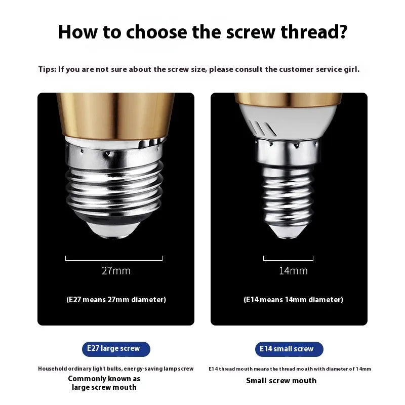 Household E14 E27 LED screw bulb with three colour options and rechargeable lithium battery