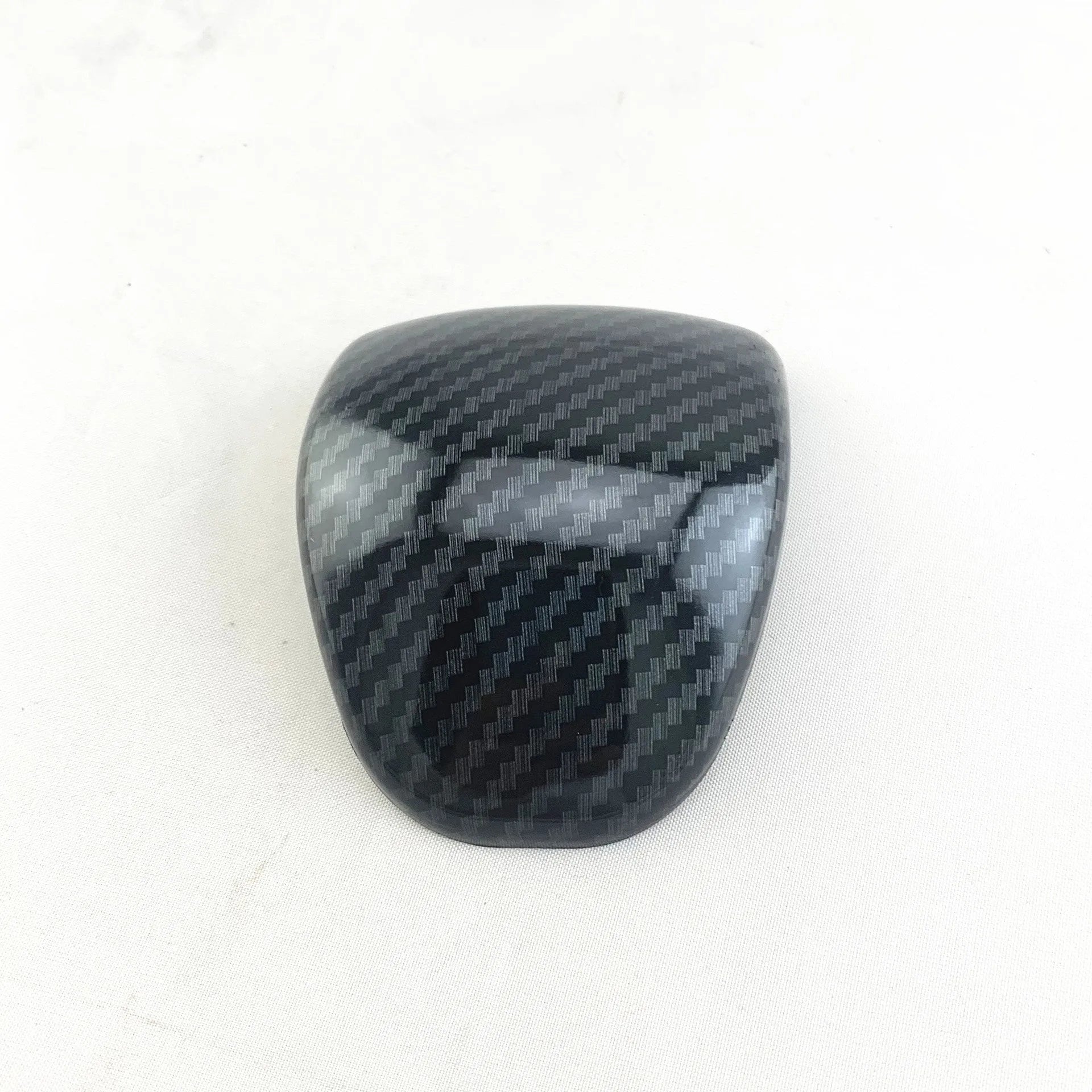 Carbon fibre pattern ABS plastic gear shift cover for Smart RunK3 manual transmission.