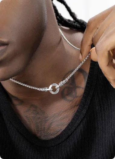 S925 sterling silver clavicle necklace for women with silver pendant on adjustable chain