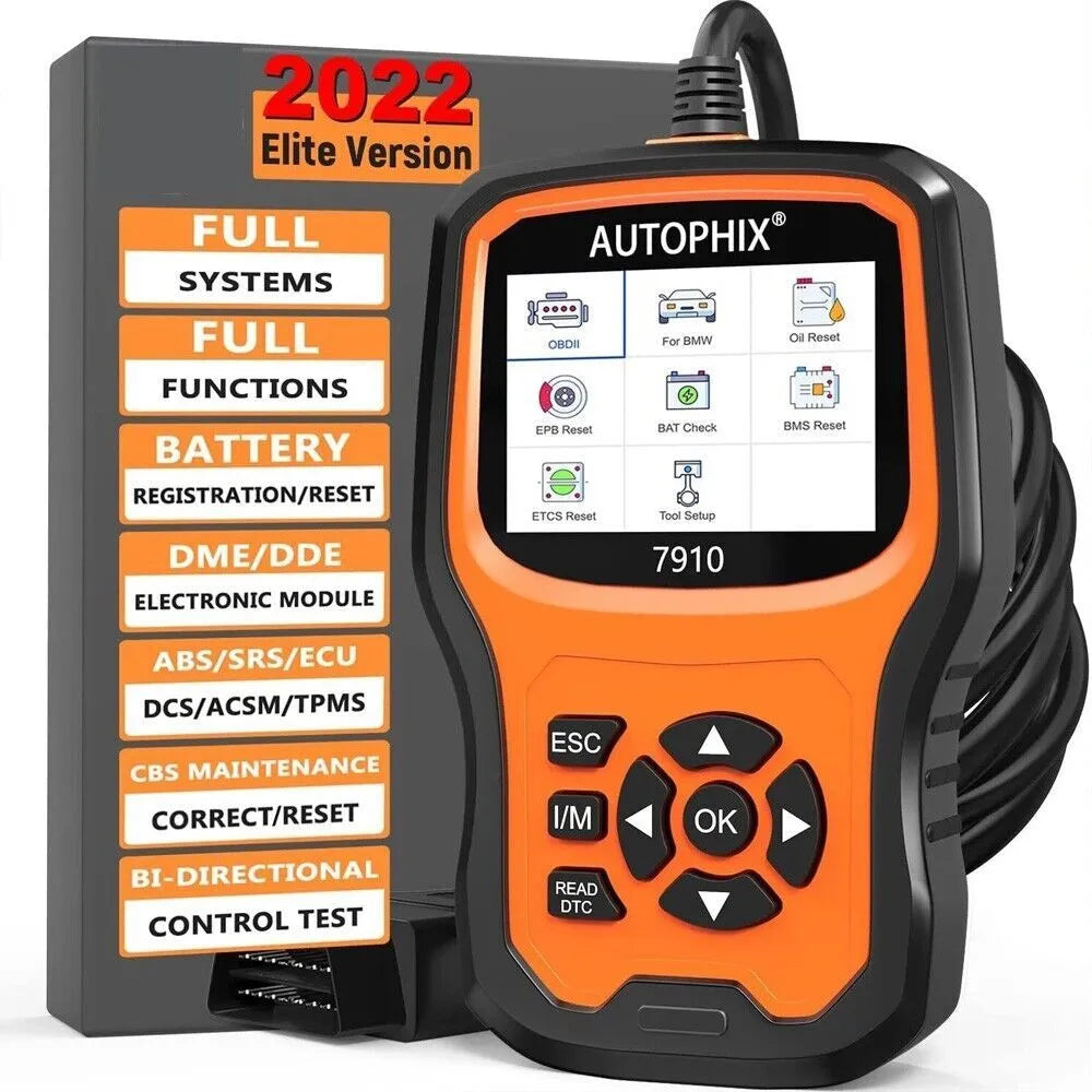 Autophix 7910 handheld automotive diagnostic scanner and OBD2 code reader tool.