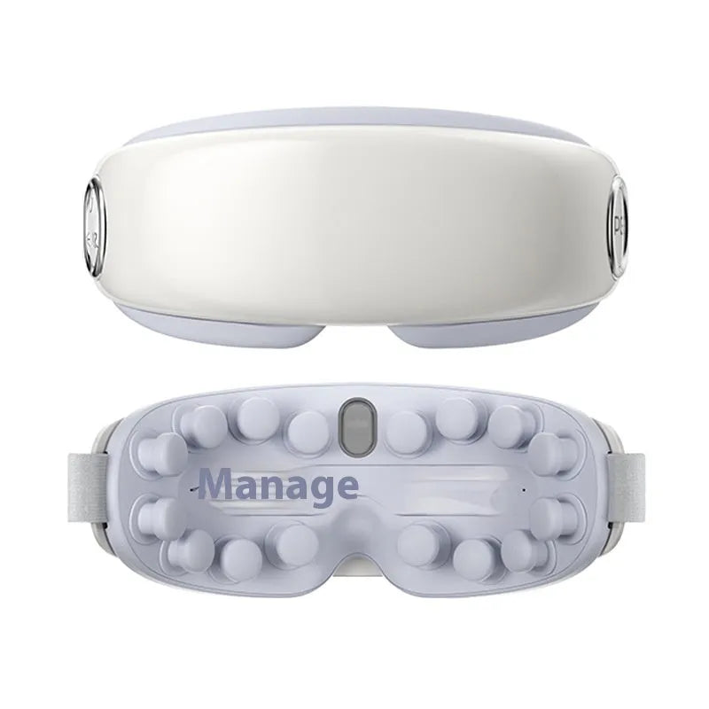 Bluetooth eye moisturising instrument with hot compress massage in purplish grey colour showing compact design