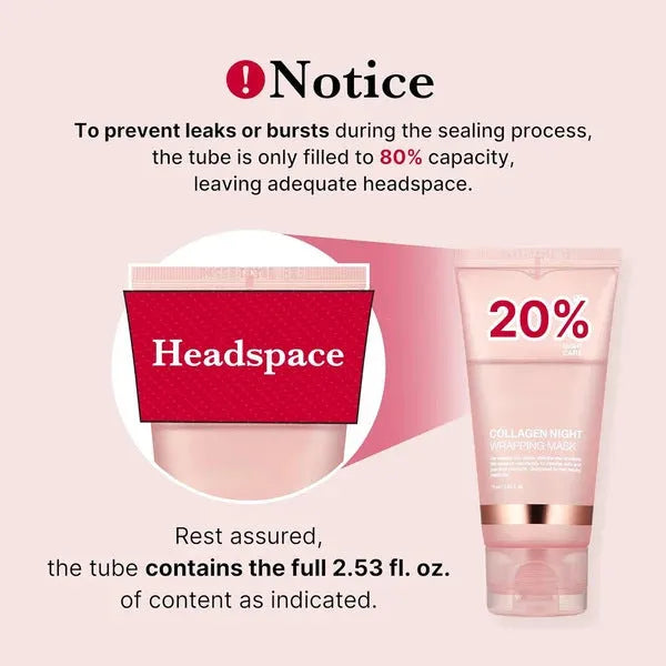 Collagen night face mask with brush for firming skin and removing blackheads