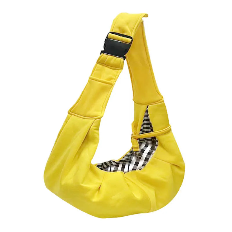 Soft polyester dog carrier bag with adjustable shoulder strap for pets under 7.5kg