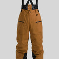 Men's waterproof ski trousers with reinforced straps in flame-retardant linen fabric