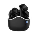 In-ear Bluetooth headset with PC ABS build, waterproof rating, and breathing light in black colour