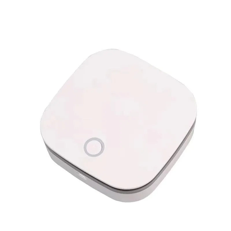 White USB-powered compact air purifier for car and small room use