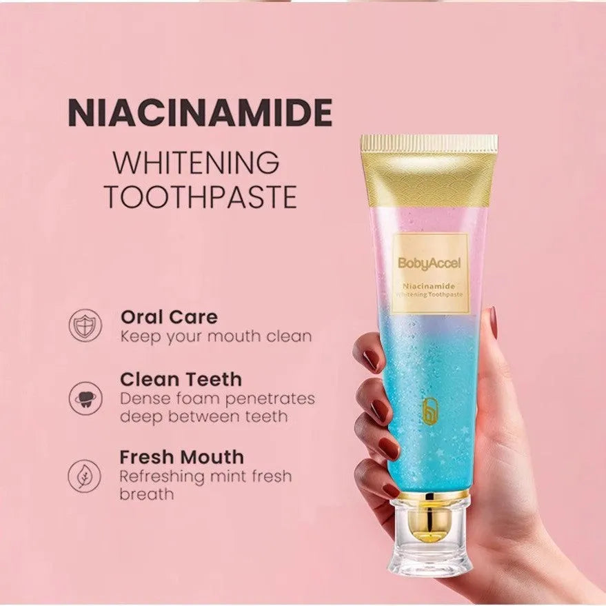100g tube of nicotinamide whitening toothpaste for adult oral care with cleaning and stain removal properties