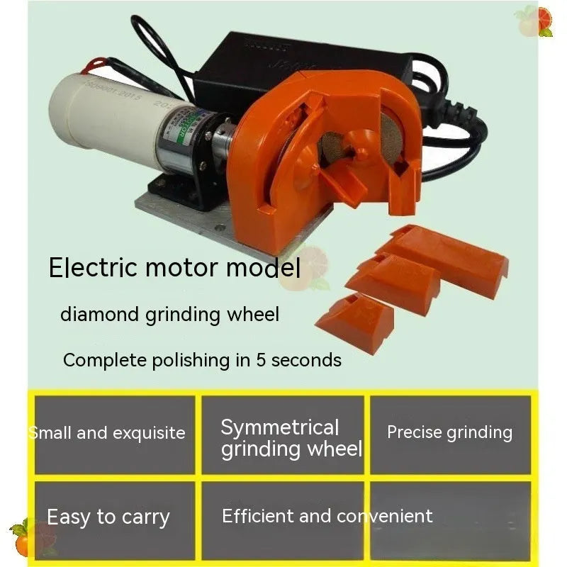 Orange and black portable sanders with replacement grinding wheels, each 30 cm long.