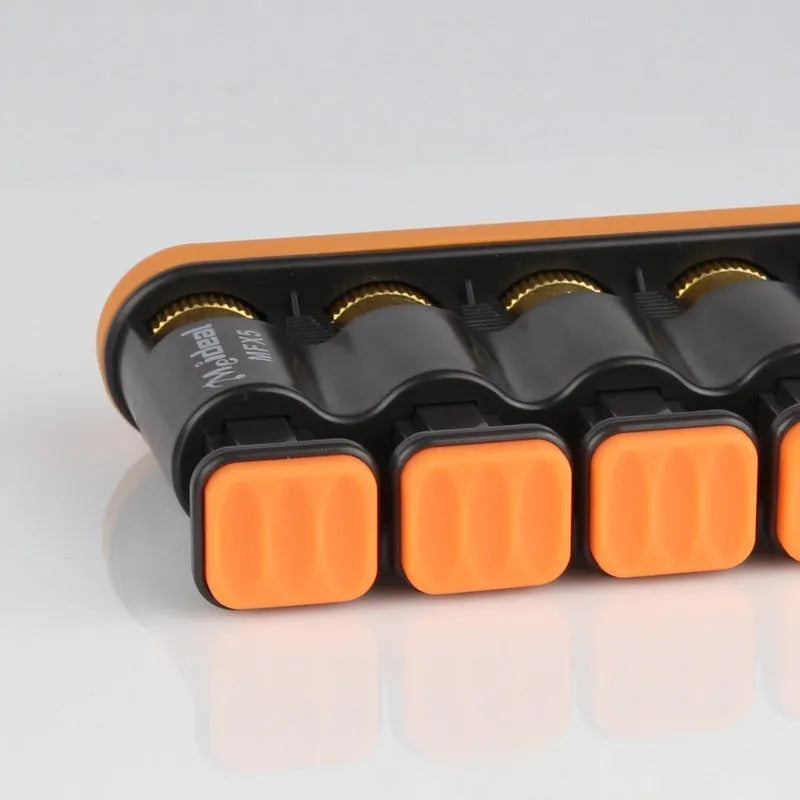 Grey and orange silicone finger trainer for hand muscle development