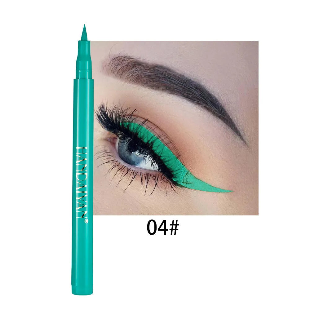 12-colour matte eyeliner set with waterproof long-lasting formula, each in 1x1x13.5cm cardboard packaging