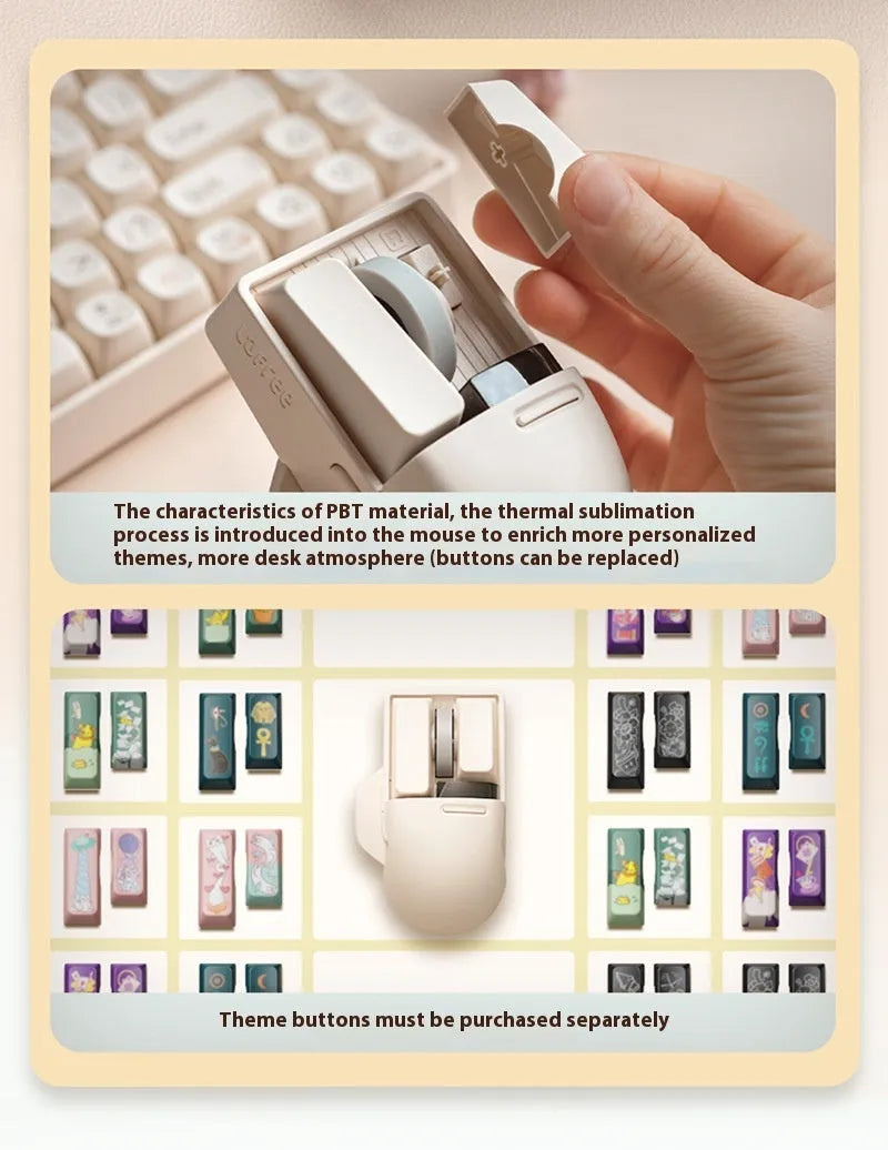 Xiaoqiao wireless computer mouse with Type-C charging port and adjustable 4000dpi resolution