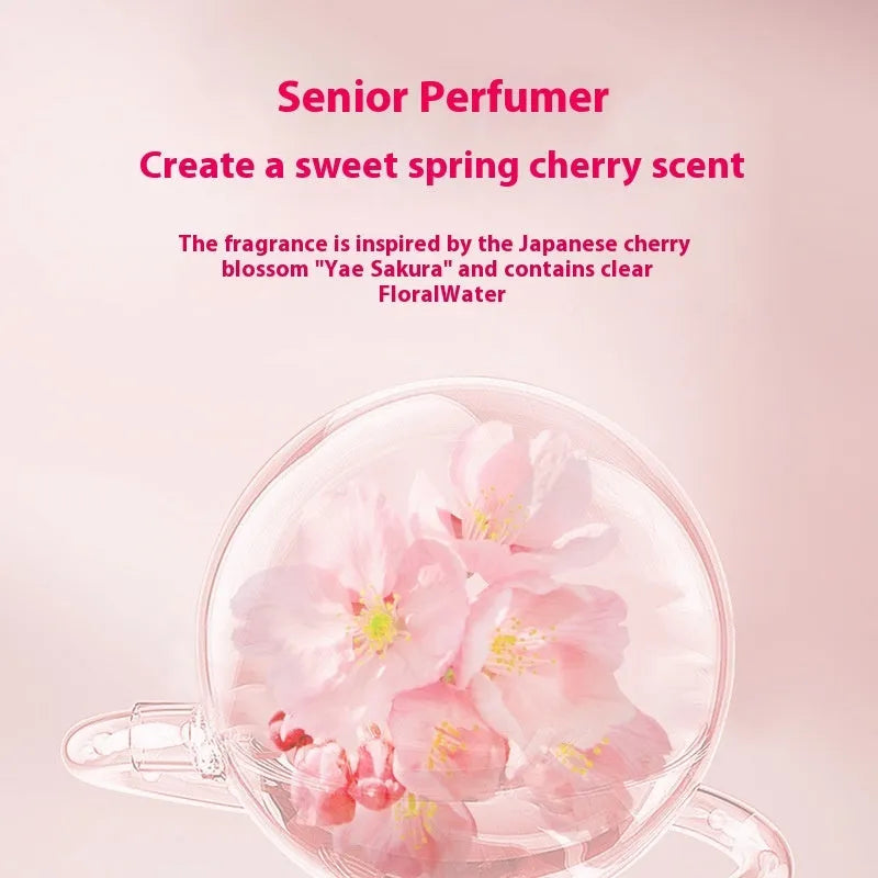 500ml Sakura shampoo bottle for deep cleaning and frizz improvement in Cherry Blossom nursing suite