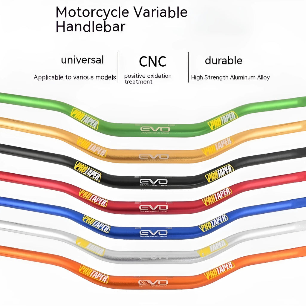 Orange aluminium motorcycle handlebar with 28mm diameter for scrambling bikes