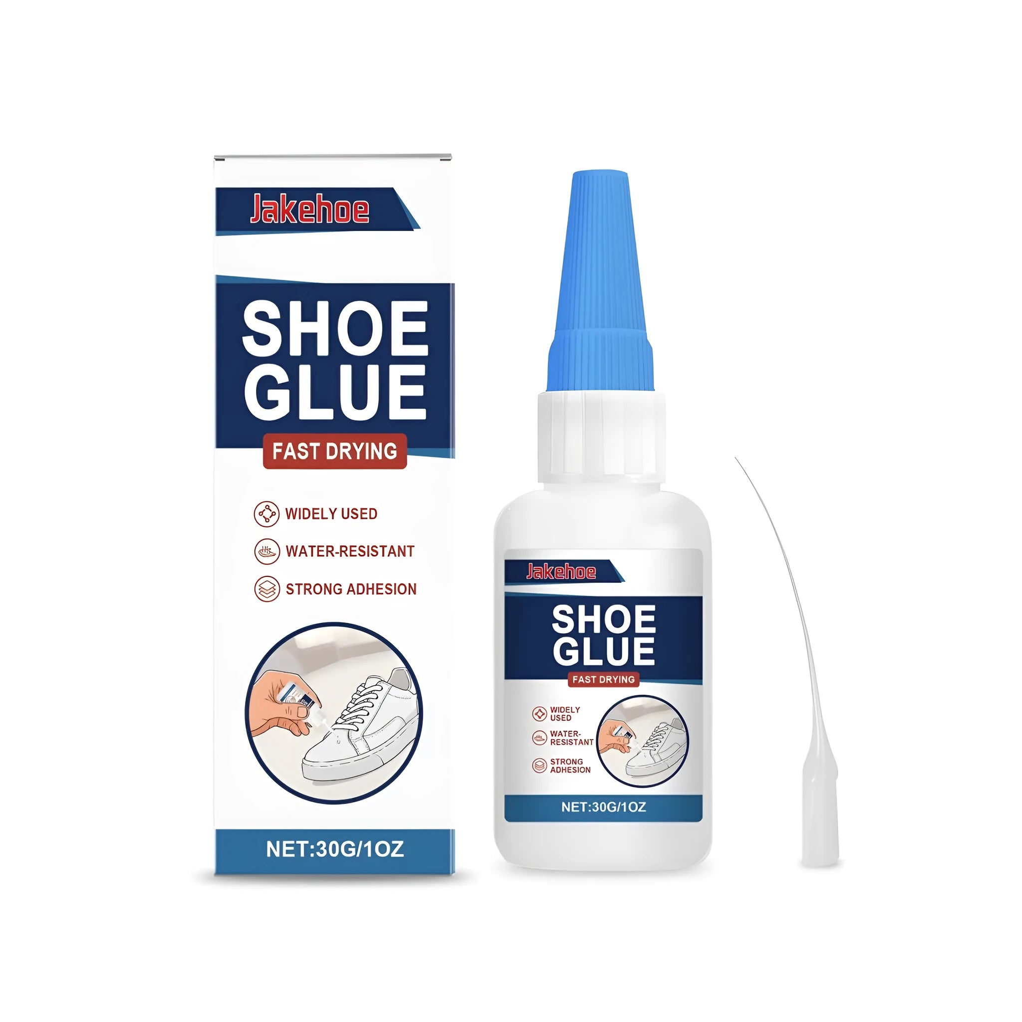 30g shoe repair adhesive tube with dropper applicator for leather rubber plastic bonding