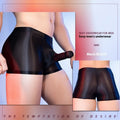 Seamless men's boxers in red with a mid-waist fit and hip-lift design