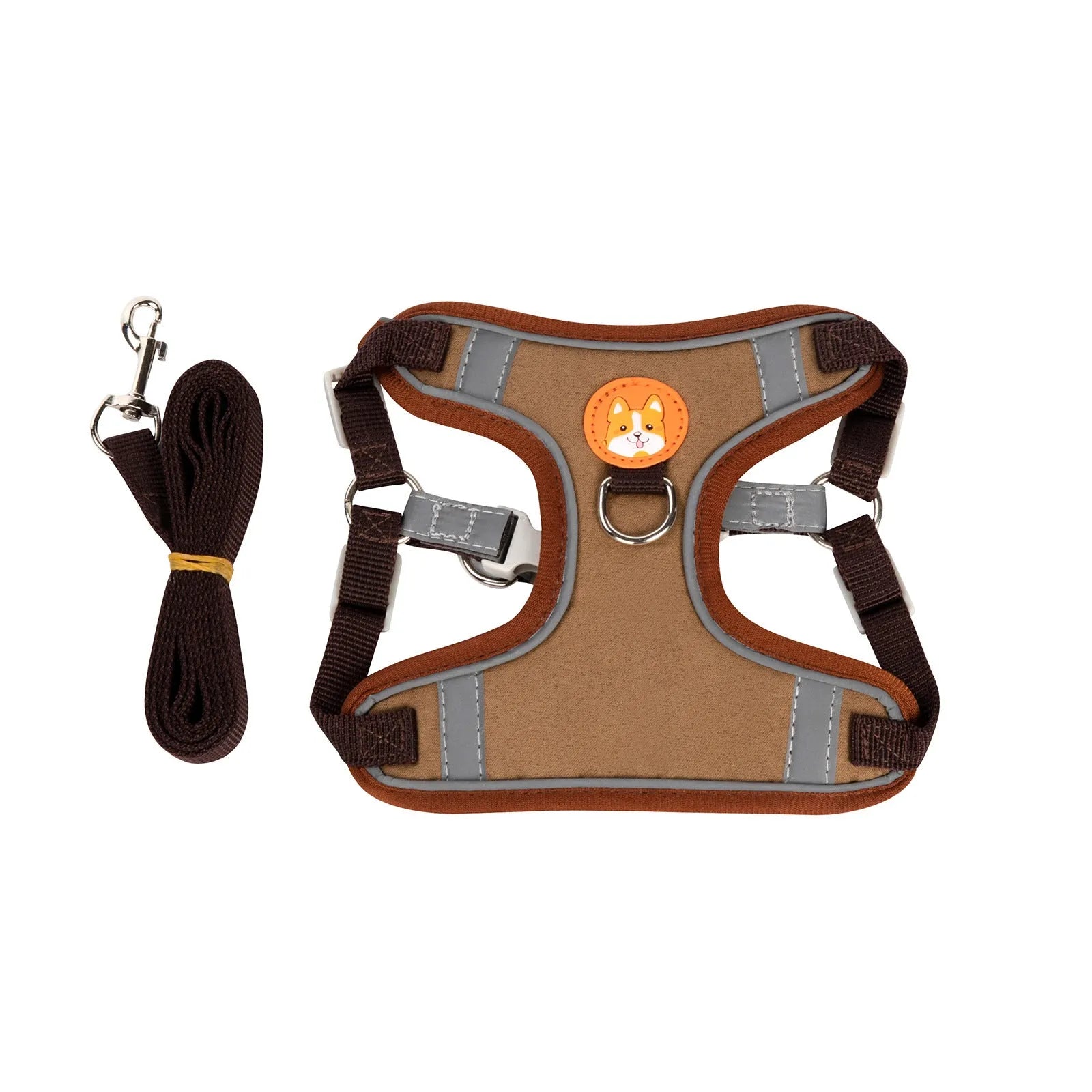 Adjustable haulage rope dog harness in purple showing chest strap and anti-breaking design