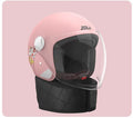 Winter electric bicycle helmet with anti-fog visor and attached scarf shown in blue colour option