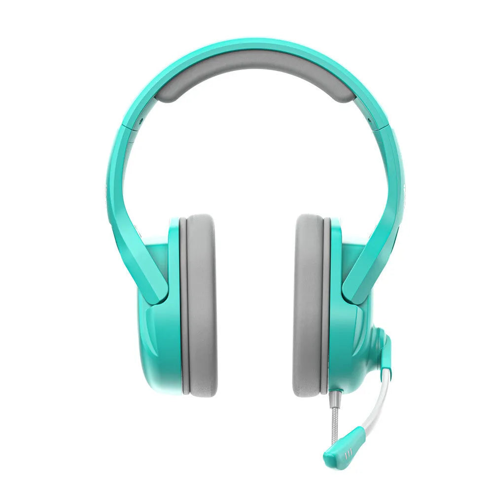 MH86 esports gaming headset in black or white with 50mm drivers and USB connection