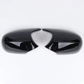 Pair of black ABS plastic rearview mirror shells for BMW E90 3 Series replacement