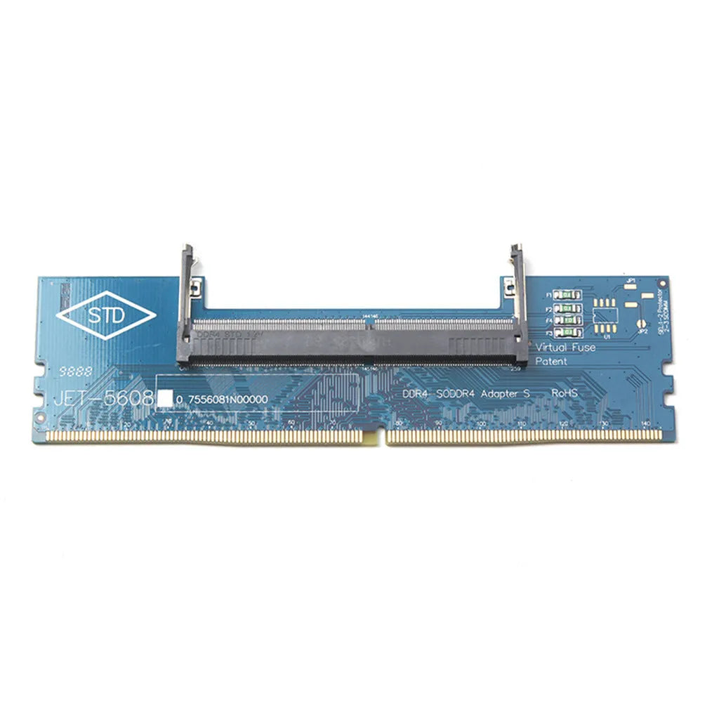 DDR4 laptop to desktop memory adapter card that converts SODIMM modules for desktop motherboard DIMM slots