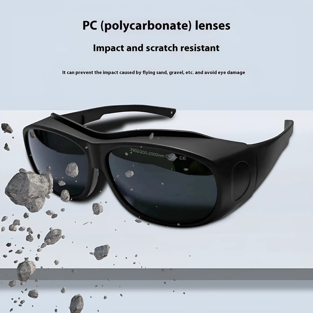 Welding anti-glare safety goggles with laser protection for 200-2000nm wavelengths