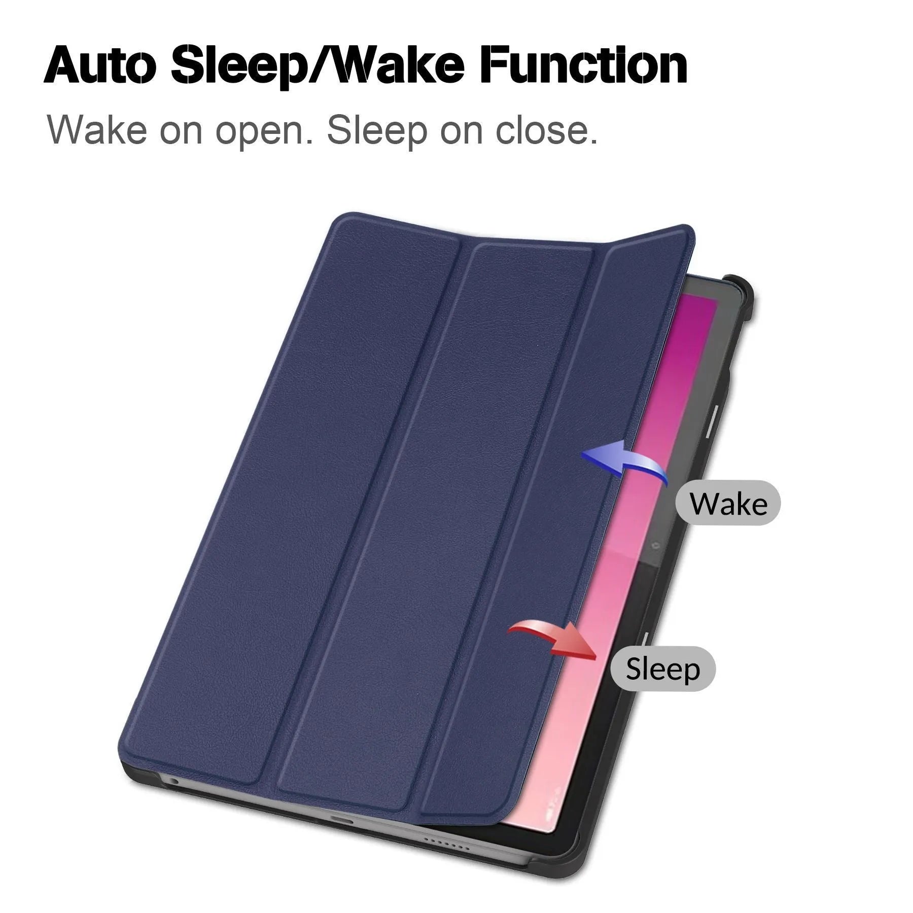 Lenovo Tab P12 tablet protective case with three-fold stand in multiple colour options