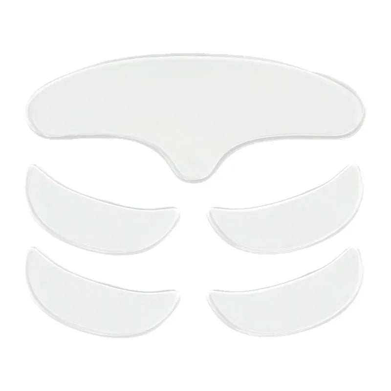 5-piece silicone anti-wrinkle face stickers set for wrinkle removal and prevention skincare