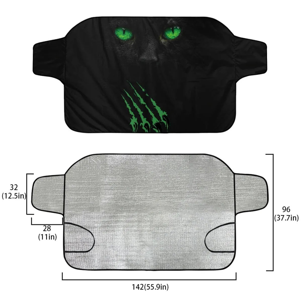 Car snow protection front gear cover in size Dog 130 70 with lanyard straps