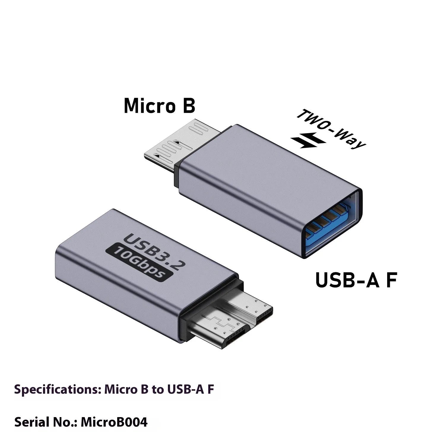 Close-up of a Micro USB to USB-C and USB-A adapter cable set for charging and data transfer.