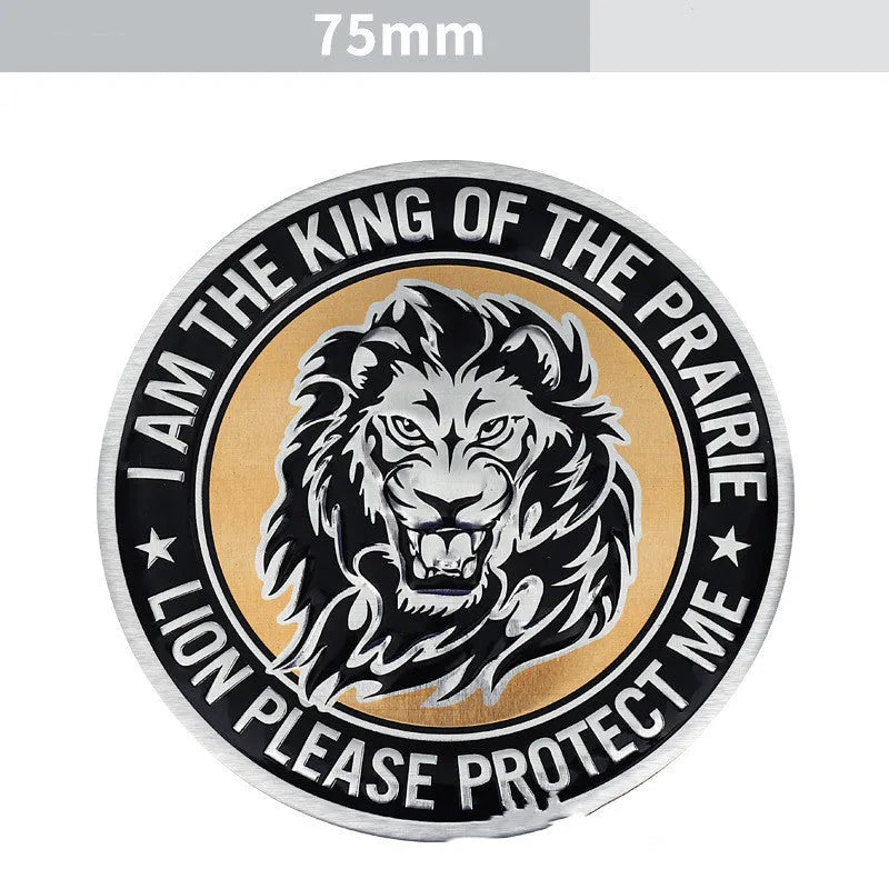 Aluminium car body sticker with animal motif designs for vehicle appearance modification
