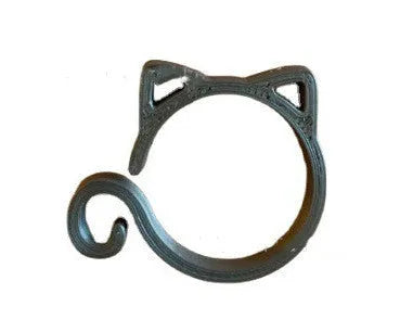 Cat-shaped plastic gardening clip in four colours for plant support