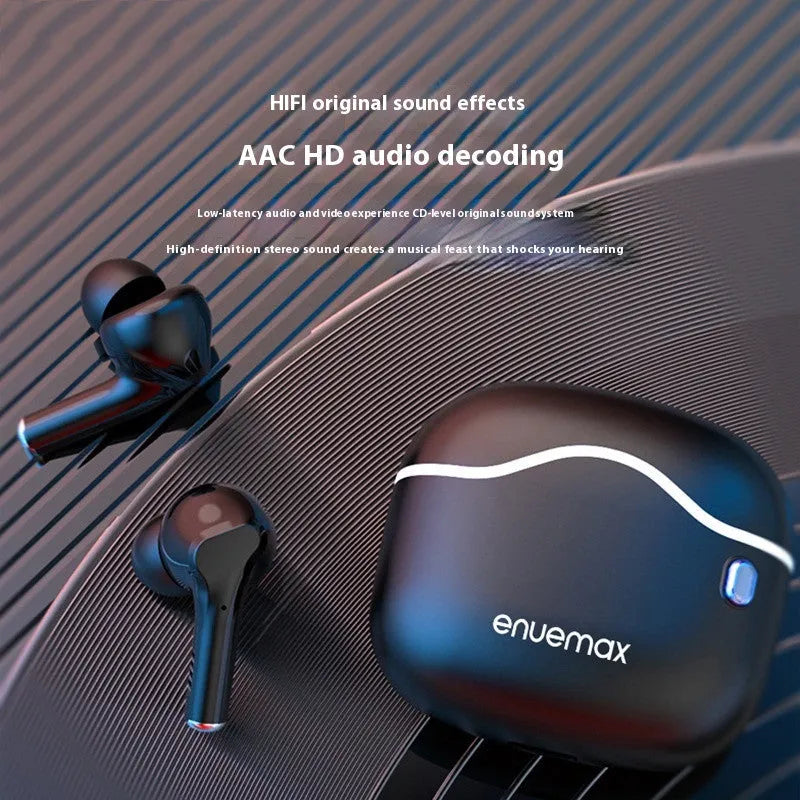 In-ear Bluetooth headset with PC ABS build, waterproof rating, and breathing light in black colour