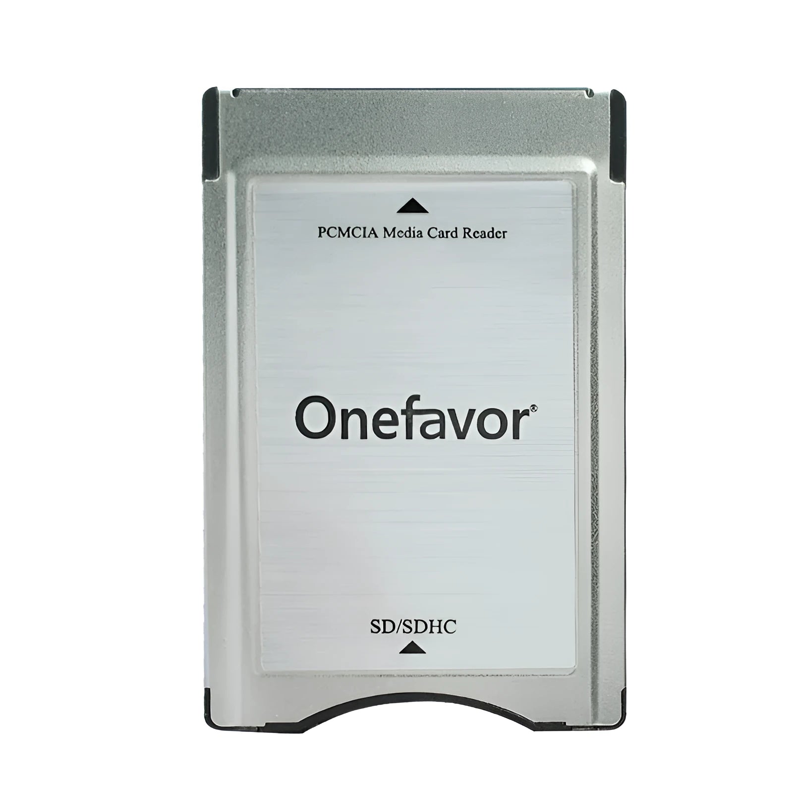Stainless steel SD to PCMCIA adapter card with a 32GB SDHC card for Mercedes-Benz vehicles.