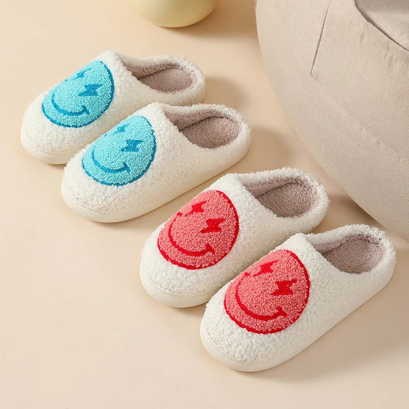 Cartoon love style plush slippers for women with non-slip PVC soles in multiple colour designs