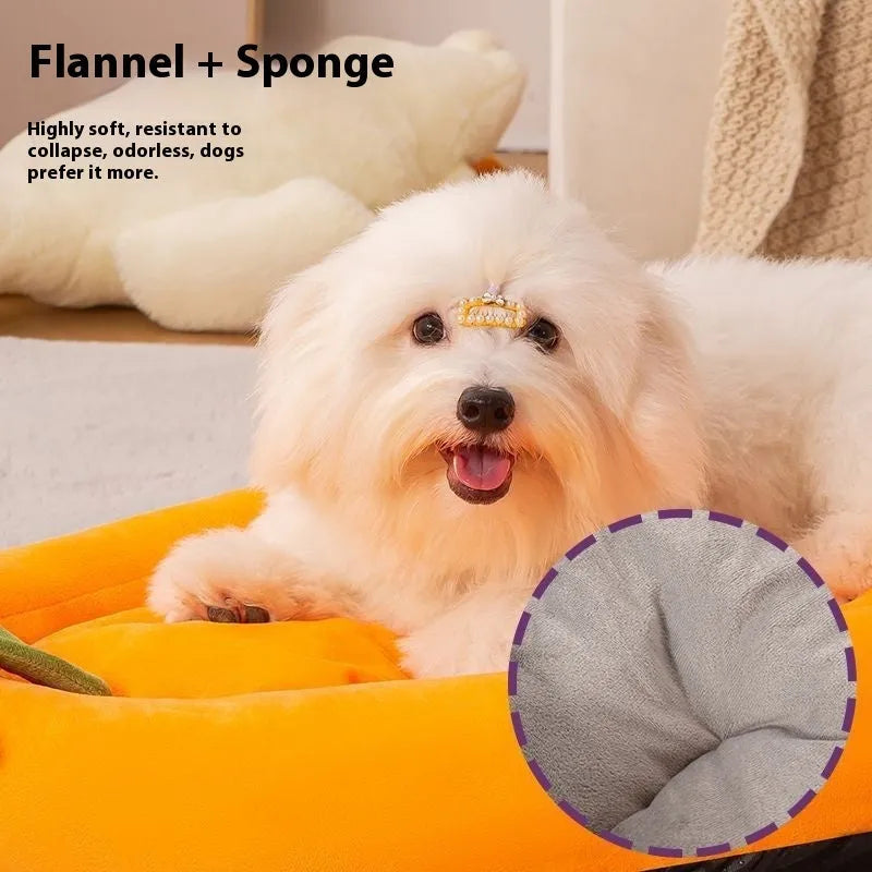 Washable cloth dog mat with removable cover in brown, shown in a large XXL size for dogs up to 29kg.