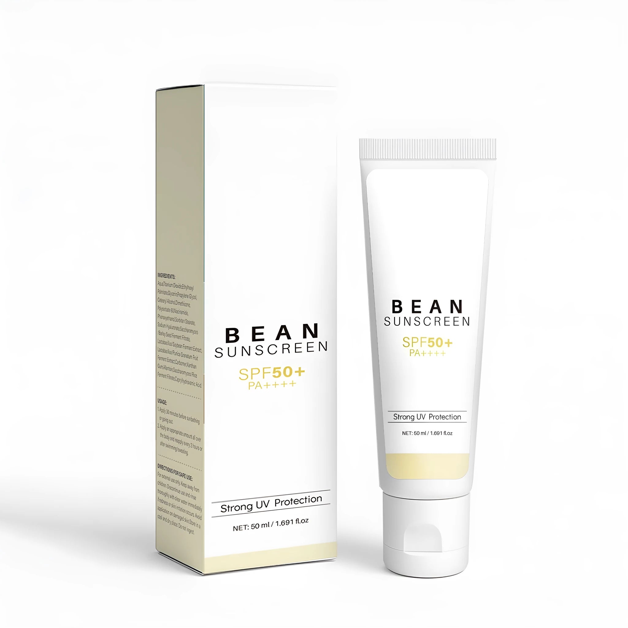 50ml tube of FPA013 waterproof makeup primer cream with UV protection on a white background.