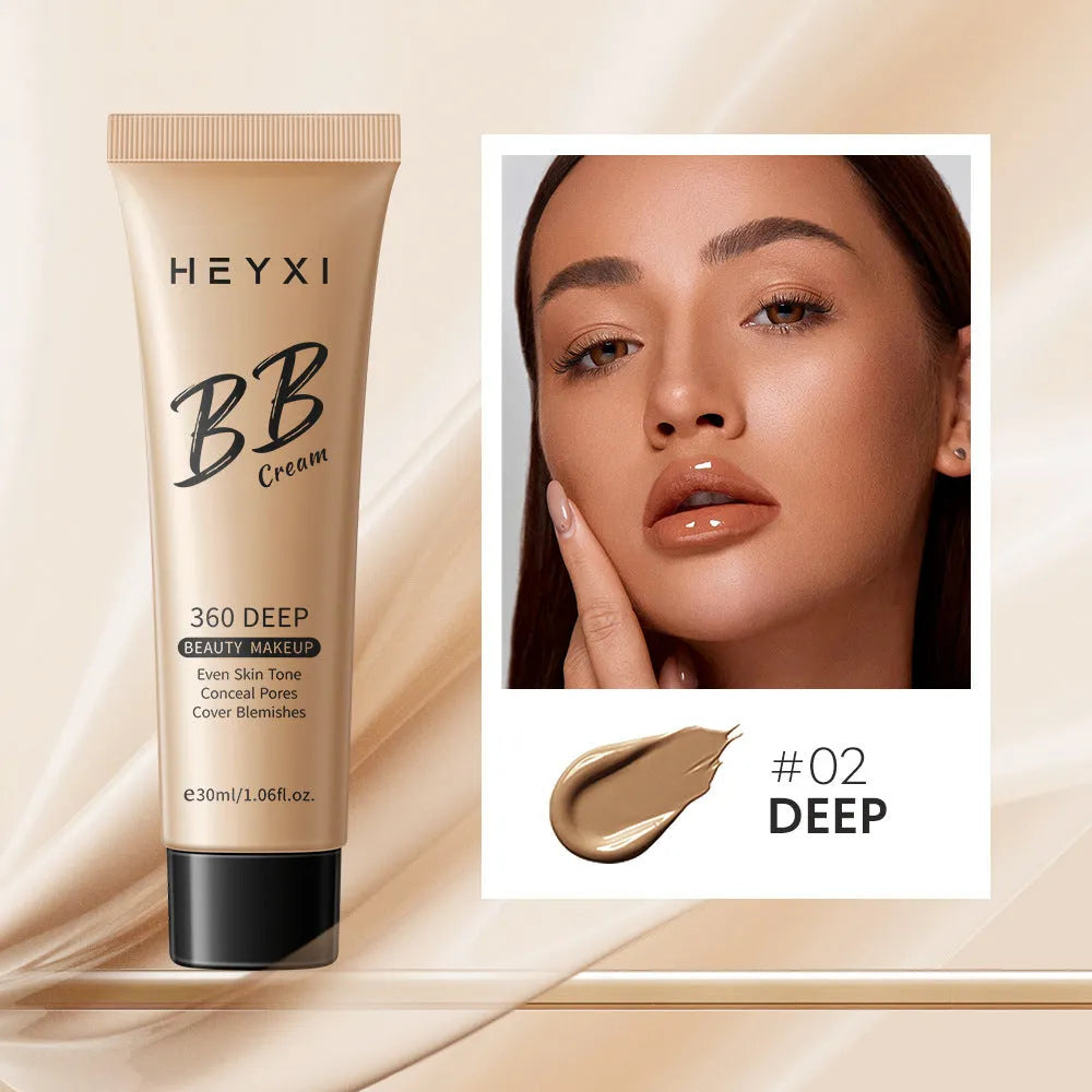 Waterproof sweat-proof BB cream foundation in four shade options 01 02 03 04