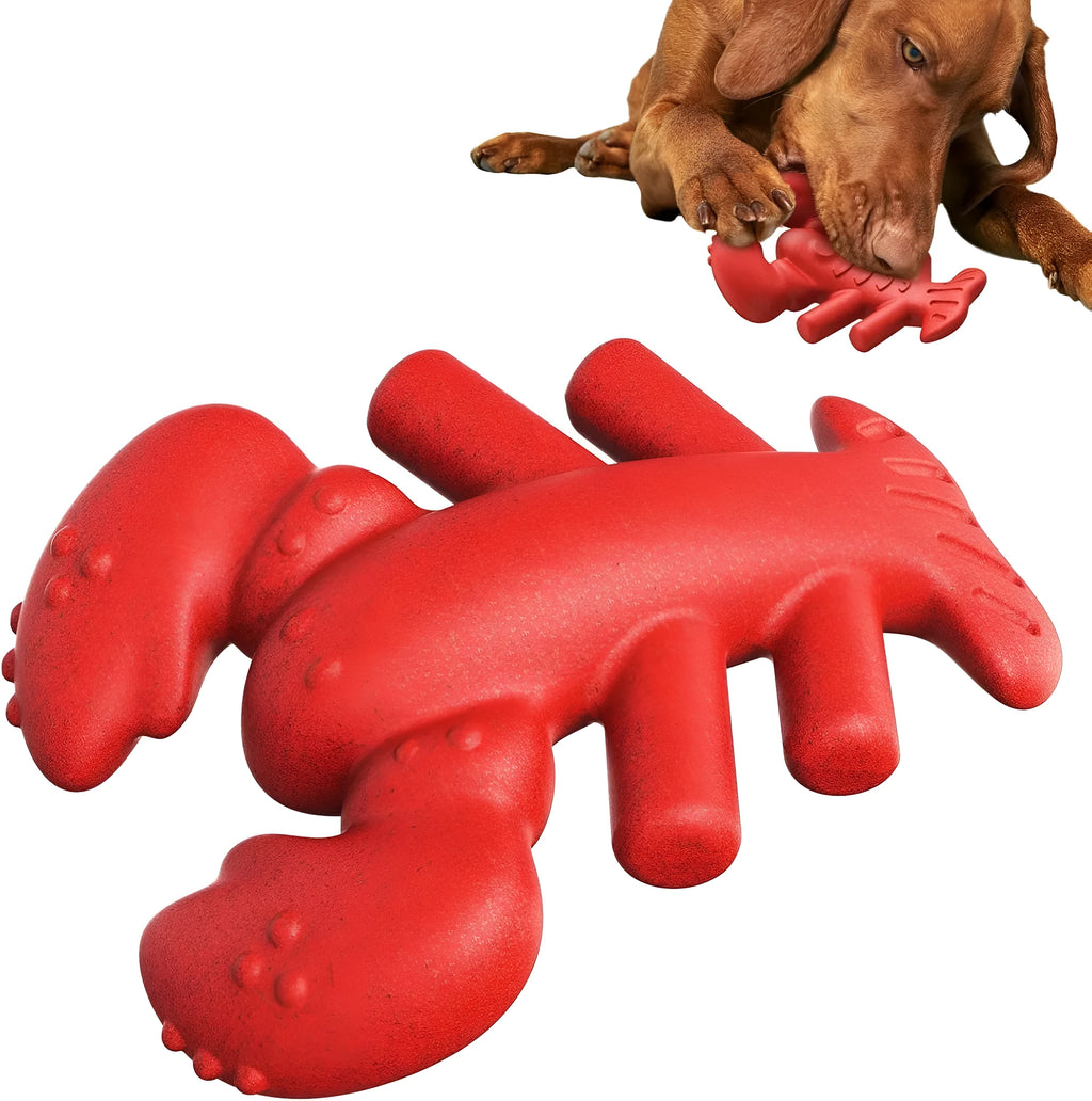 Red nylon dog chew toy for aggressive chewers measuring 170mm long