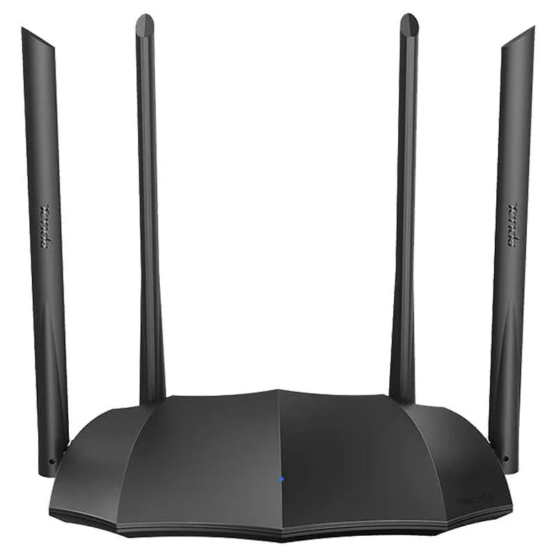 AC8 dual-band wireless router with gigabit ports measuring 365mm wide