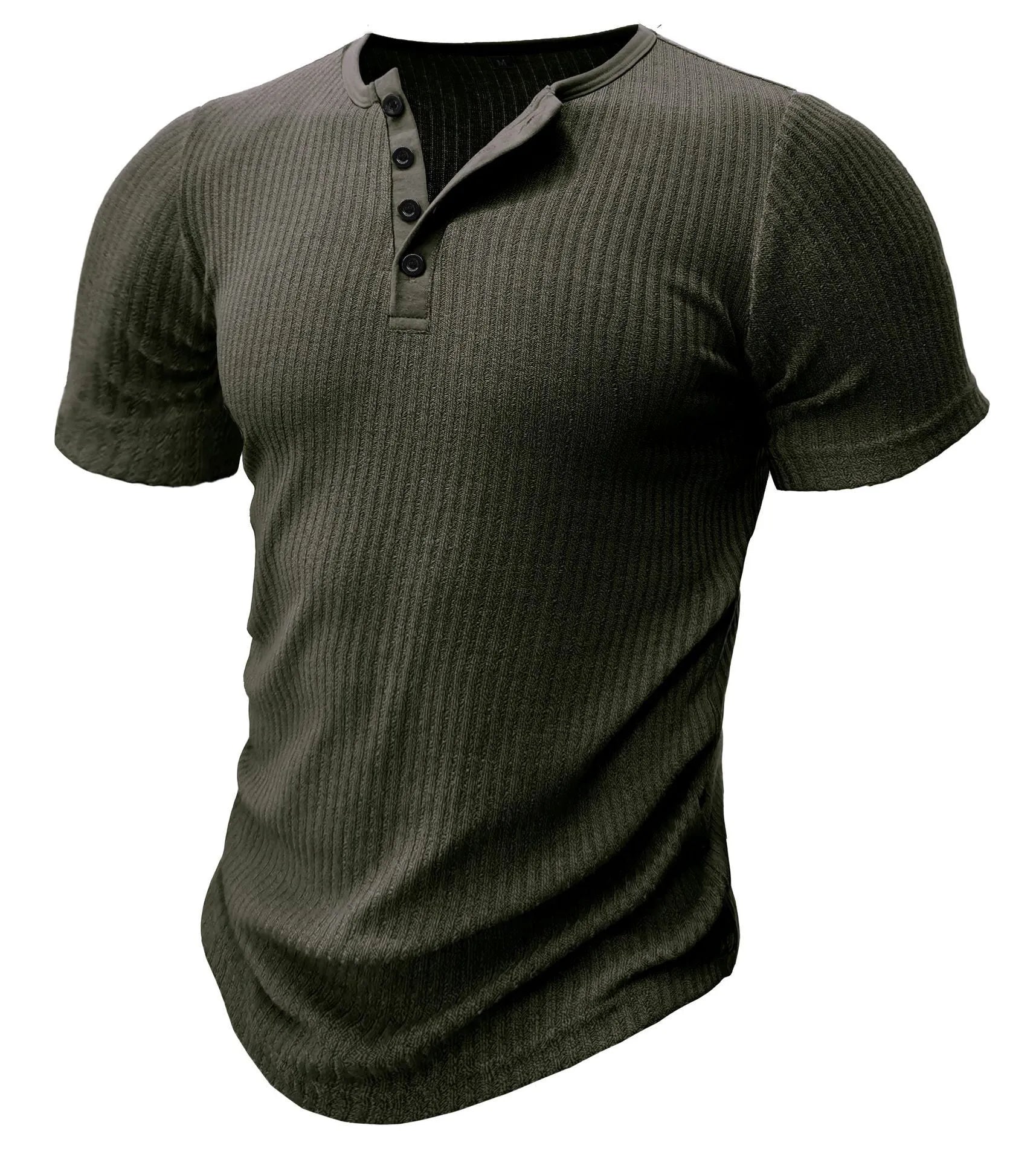 Men's slim-fitting solid colour sports T-shirt on a hanger