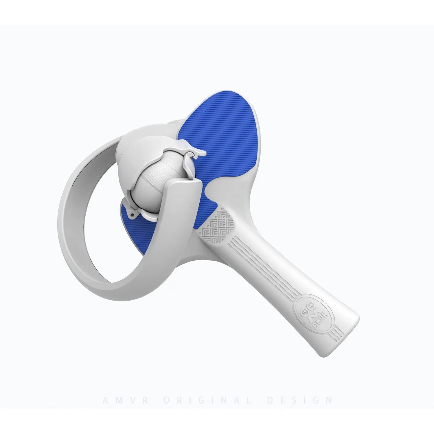Red and blue plastic silicone Pico 4 VR controller table tennis racket hand grip measuring 160mm