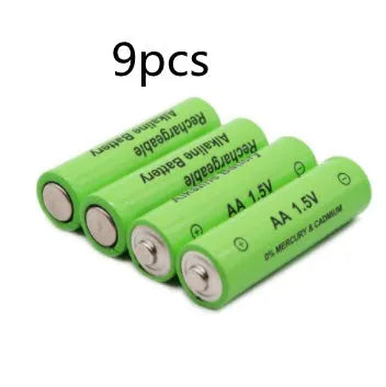 AA alkaline rechargeable battery with 3000mAh capacity and 1.5V voltage.
