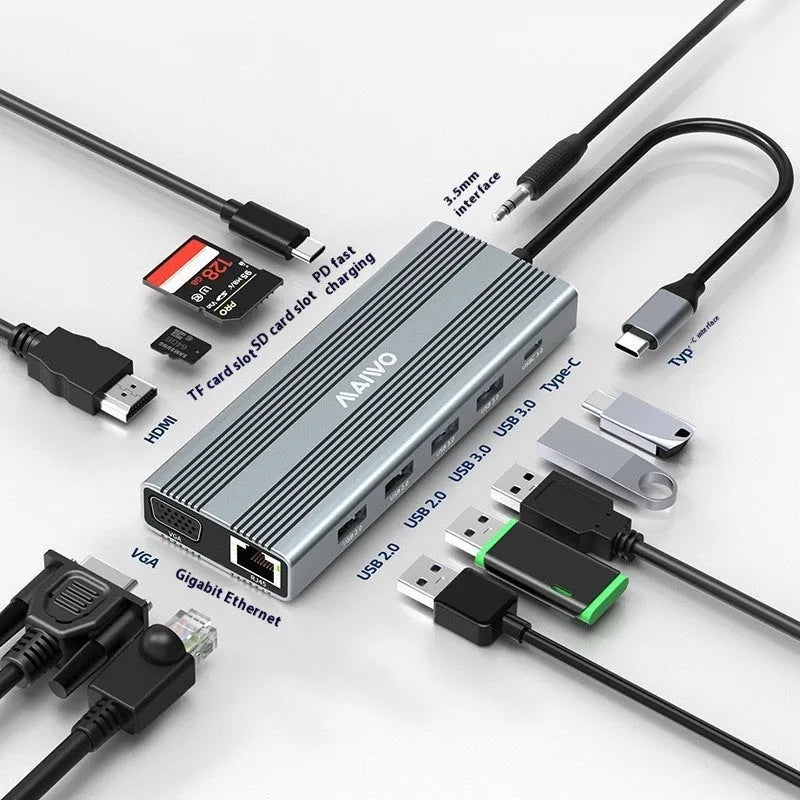 Steam Deck six-in-one docking station with aluminium alloy housing and Type-C cable