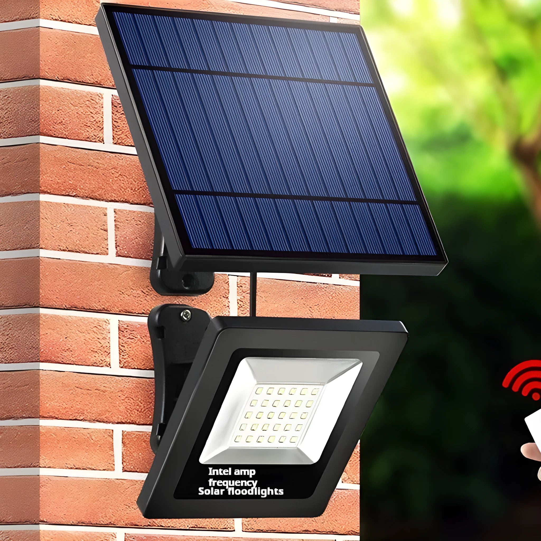 Outdoor solar-powered LED light with waterproof IP65 rating for courtyard and garden illumination