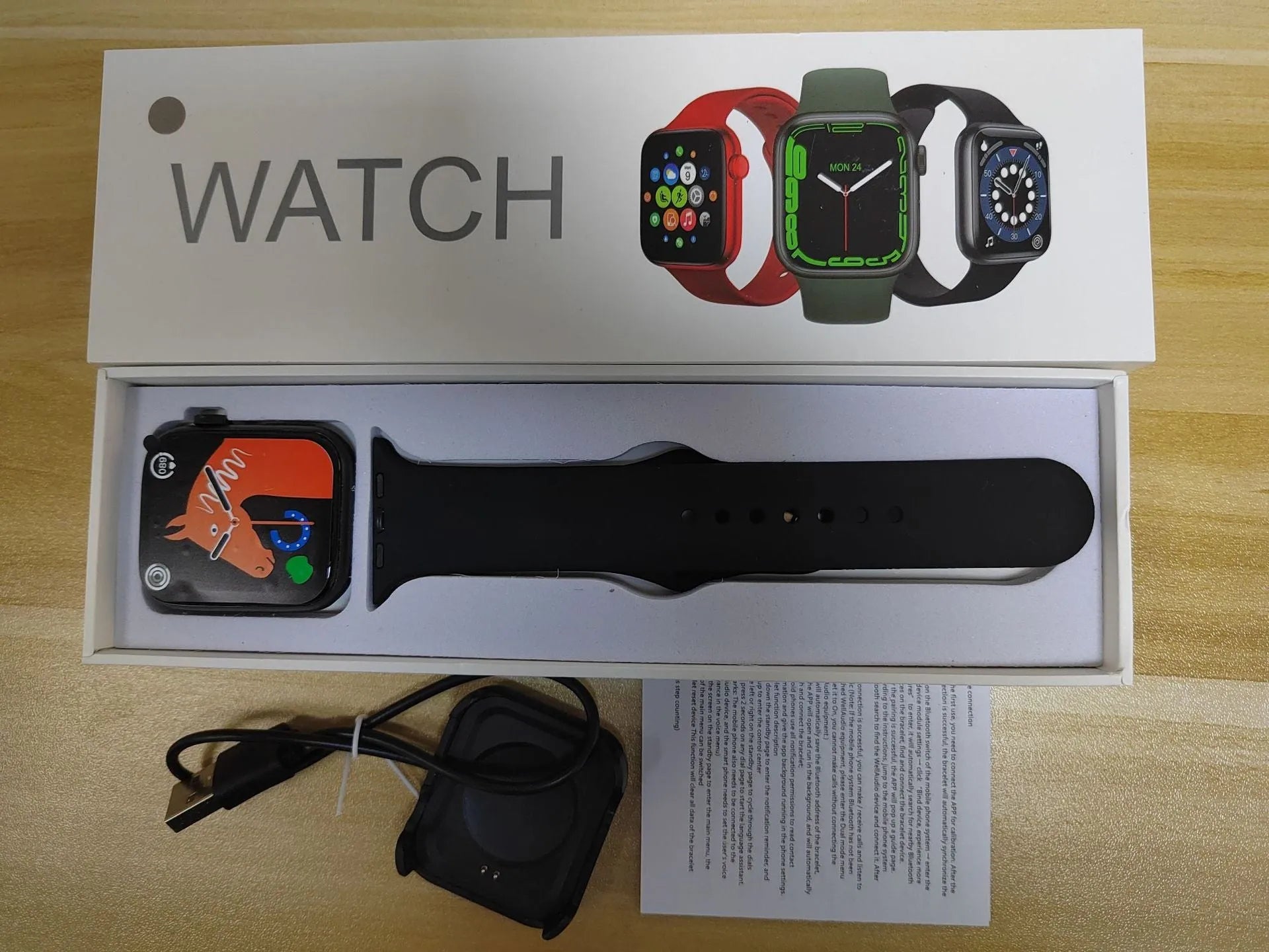 GT20 smart watch with black alloy case and silicone strap showing heart rate monitoring on screen