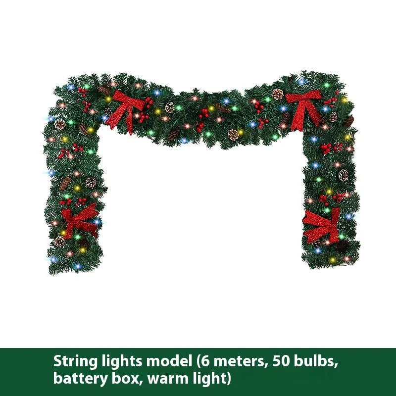 Rattan pine cone bow Christmas decorative showcase with European style design and PVC construction