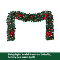 Rattan pine cone bow Christmas decorative showcase with European style design and PVC construction