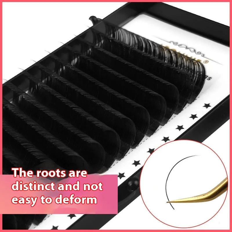 Dense 16-row false eyelashes made from mink hair in a matte round wool style on a clear strip.